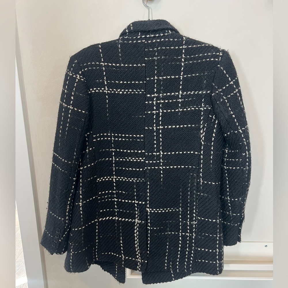 ANINE BING Kaia Plaid Blazer - Black and White - Picture 10 of 10